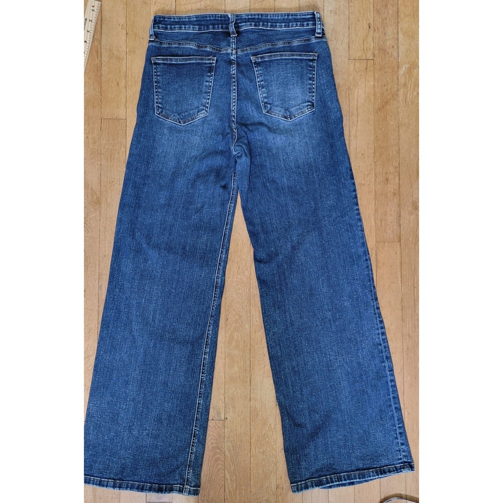 KUT From The Kloth Jean Wide Leg Jeans Women's 10 High Rise Blue Stretch Denim - Picture 7 of 11